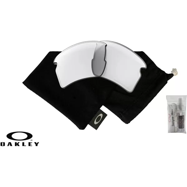 imageOakley Original Flak 20 XL OO9188 REPLACEMENT Lenses BUNDLE Bag BUNDLE with Designer iWear KitAlk Clear to Black Iridium Photochromic