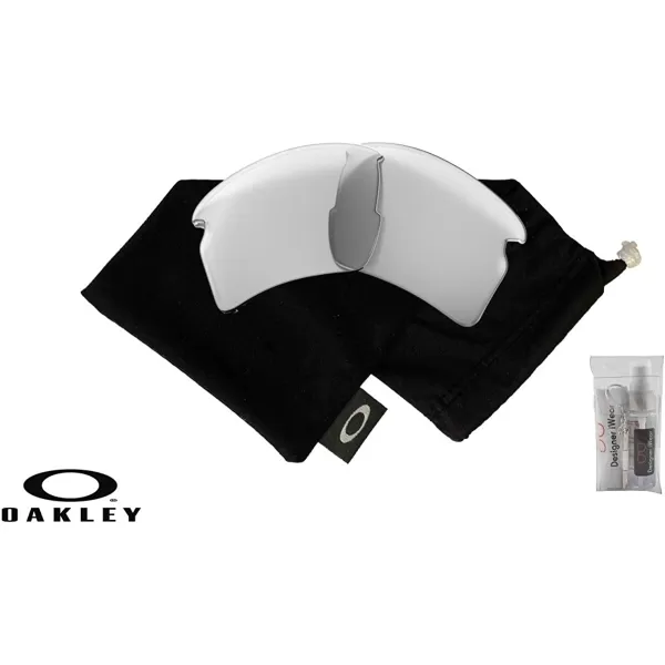imageOakley Original Flak 20 XL OO9188 REPLACEMENT Lenses BUNDLE Bag BUNDLE with Designer iWear KitClear