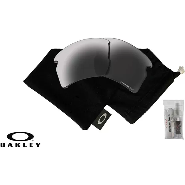 imageOakley Original Flak 20 XL OO9188 REPLACEMENT Lenses BUNDLE Bag BUNDLE with Designer iWear KitPrizm Black Iridium