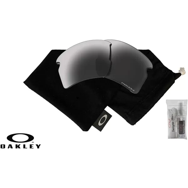 imageOakley Original Flak 20 XL OO9188 REPLACEMENT Lenses BUNDLE Bag BUNDLE with Designer iWear KitPrizm Black Iridium Polarized