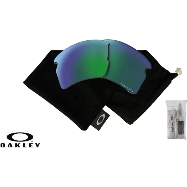 imageOakley Original Flak 20 XL OO9188 REPLACEMENT Lenses BUNDLE Bag BUNDLE with Designer iWear KitPrizm Jade Iridium Polarized