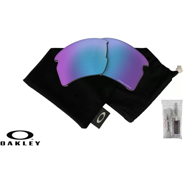 imageOakley Original Flak 20 XL OO9188 REPLACEMENT Lenses BUNDLE Bag BUNDLE with Designer iWear KitPrizm Sapphire Iridium