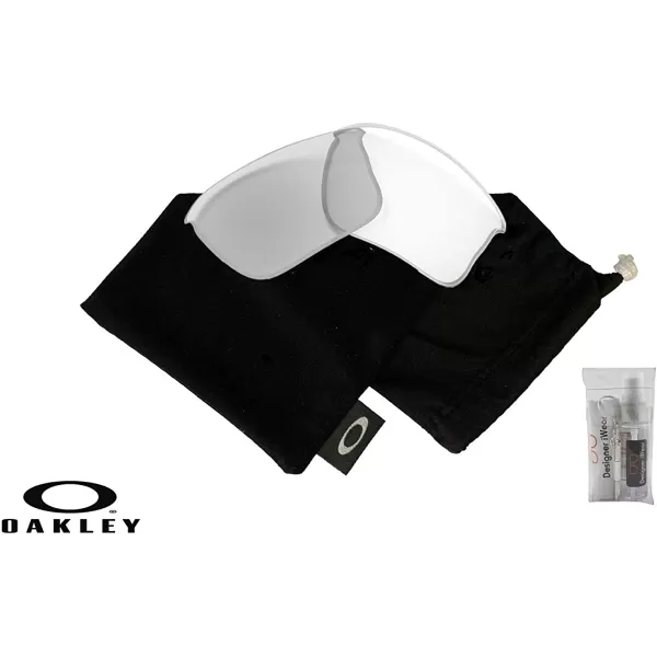 imageOakley Original Flak Jacket XLJ OO9009 Replacement Lenses BUNDLE BagDesigner iWear Care KitClear