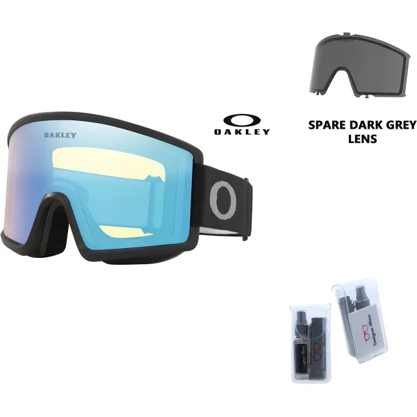imageOakley Target Line OO7120 OO7121 Ski Goggles For Men For Women  BUNDLE with Designer iWear Eyewear KitBlack  Hi Yellow amp Dark Grey