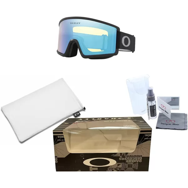 imageOakley Target Line OO7120 OO7121 Ski Goggles For Men For Women  BUNDLE with Designer iWear Eyewear KitBlack  Hi Yellow amp Dark Grey