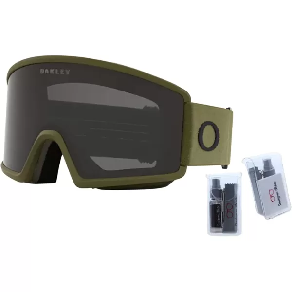 imageOakley Target Line OO7120 OO7121 Ski Goggles For Men For Women  BUNDLE with Designer iWear Eyewear KitDark Brush  Dark Grey