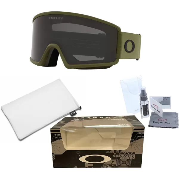 imageOakley Target Line OO7120 OO7121 Ski Goggles For Men For Women  BUNDLE with Designer iWear Eyewear KitDark Brush  Dark Grey