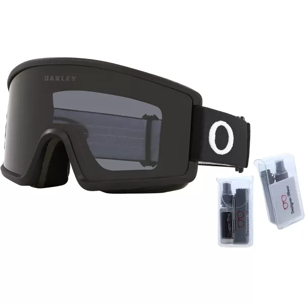 imageOakley Target Line OO7120 OO7121 Ski Goggles For Men For Women  BUNDLE with Designer iWear Eyewear KitMatte Black  Dark Grey