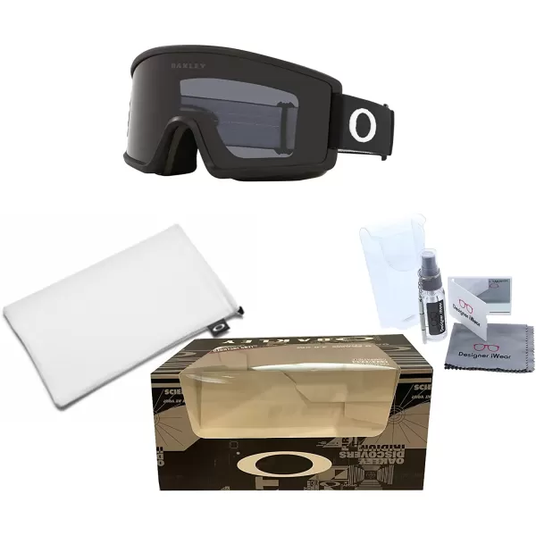 imageOakley Target Line OO7120 OO7121 Ski Goggles For Men For Women  BUNDLE with Designer iWear Eyewear KitMatte Black  Dark Grey