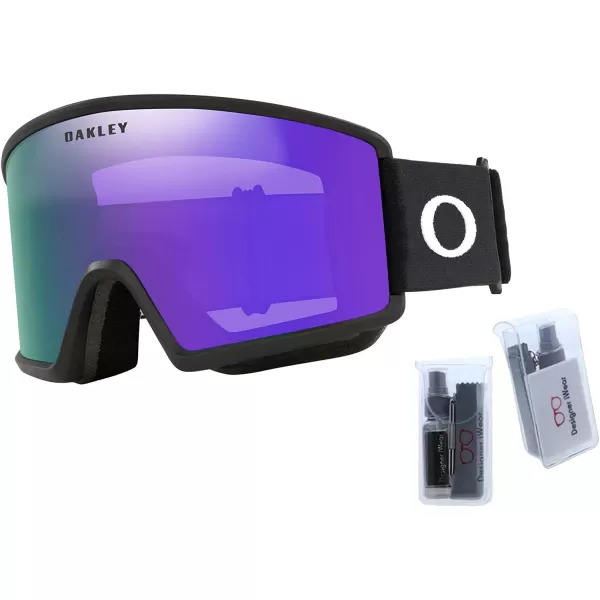imageOakley Target Line OO7120 OO7121 Ski Goggles For Men For Women  BUNDLE with Designer iWear Eyewear KitMatte Black  Violet Iridium