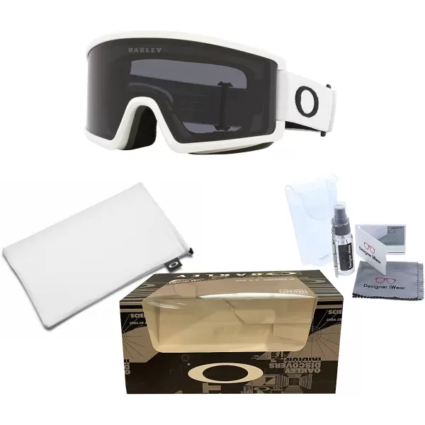 imageOakley Target Line OO7120 OO7121 Ski Goggles For Men For Women  BUNDLE with Designer iWear Eyewear KitWhite WDark Grey