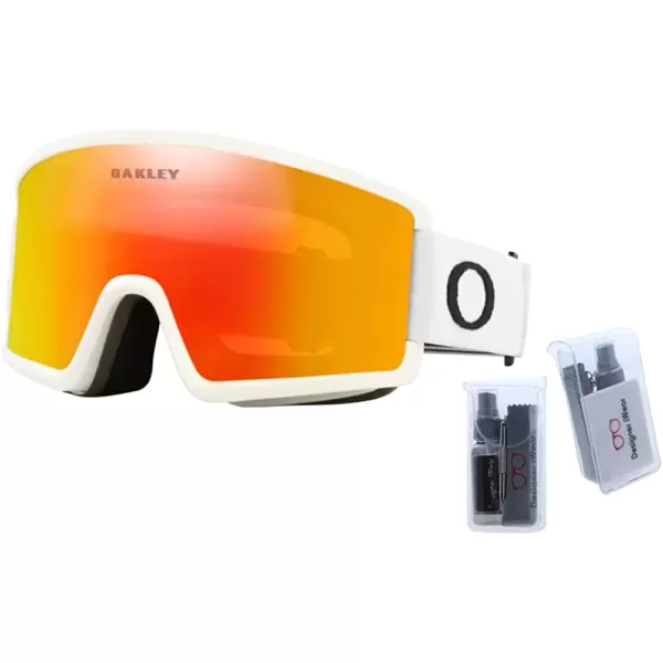 imageOakley Target Line OO7120 OO7121 Ski Goggles For Men For Women  BUNDLE with Designer iWear Eyewear KitWhite WFire Iridium