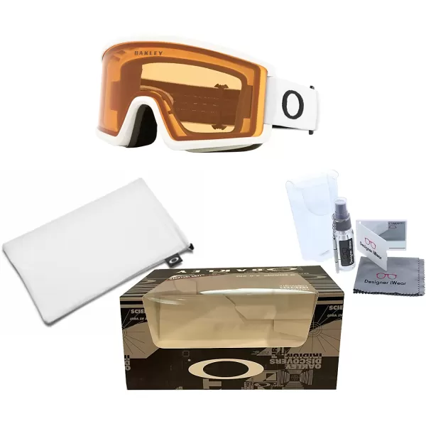 imageOakley Target Line OO7120 OO7121 Ski Goggles For Men For Women  BUNDLE with Designer iWear Eyewear KitWhite WPersimmon
