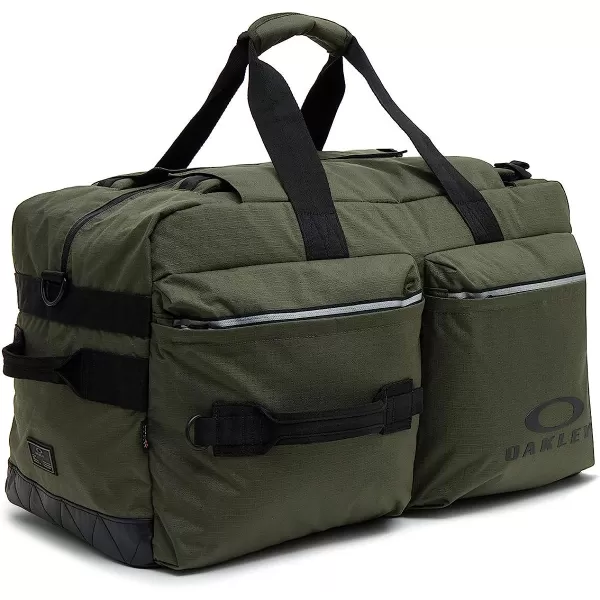 imageOakley Utility Big Duffle Bag  Backpack with Zippered Pockets and Shoulder StrapNew Dark Brush