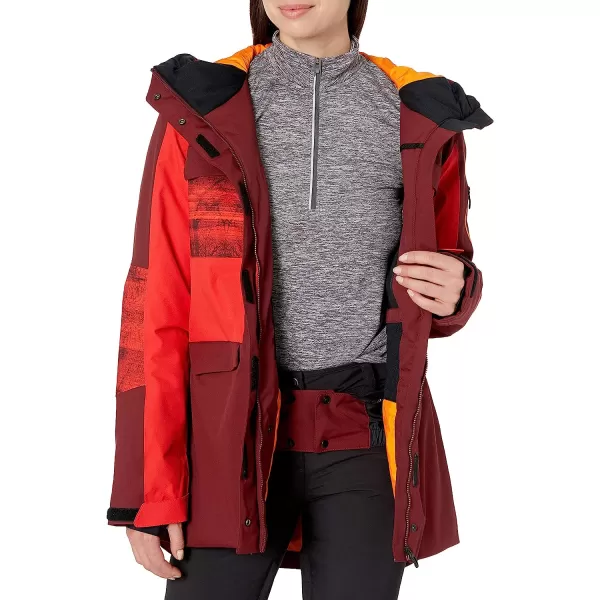 imageOakley Womens Moonshine Insulated 2L 10K Jacket with 3M Thinsulate and Hydrophilic Lamination  Windbreaker for WomenOxblood Red