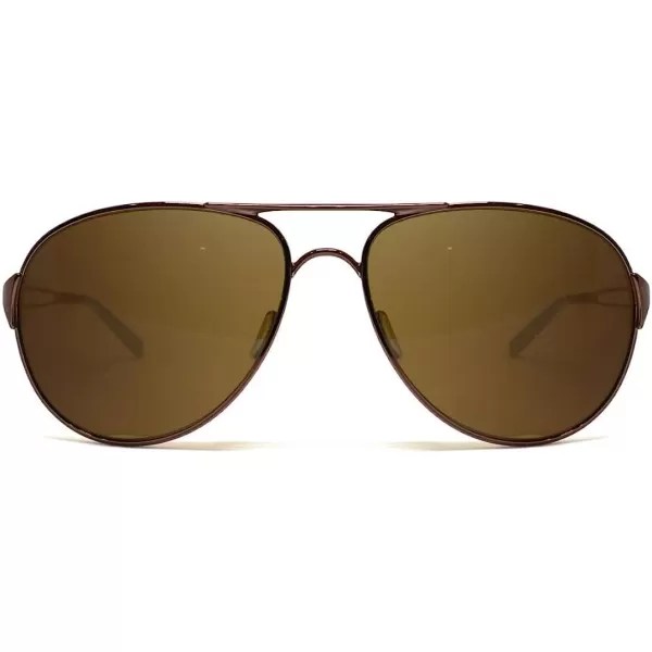 imageOakley Womens Oo4054 Caveat Aviator SunglassesBrunette FrameBronze Polar Lens