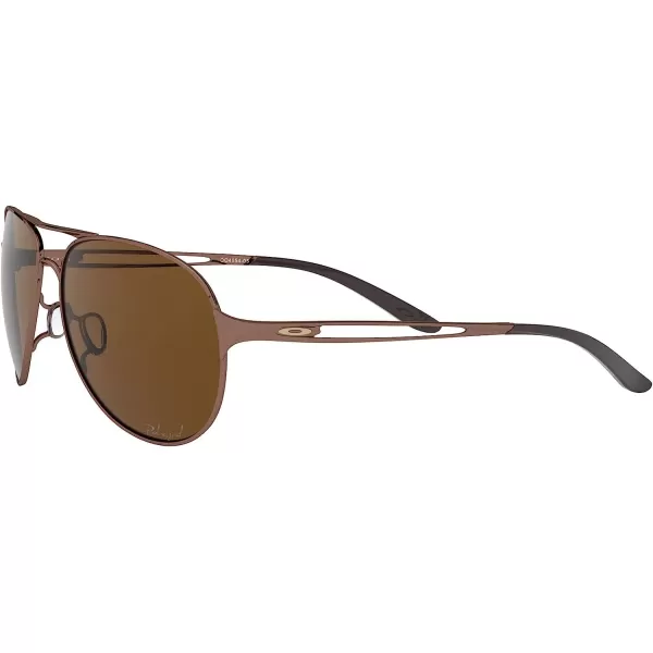 imageOakley Womens Oo4054 Caveat Aviator SunglassesBrunetteBronze Polarized