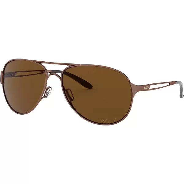 imageOakley Womens Oo4054 Caveat Aviator SunglassesBrunetteBronze Polarized
