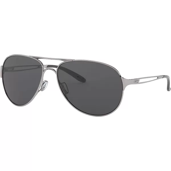 imageOakley Womens Oo4054 Caveat Aviator SunglassesPolished ChromeGrey