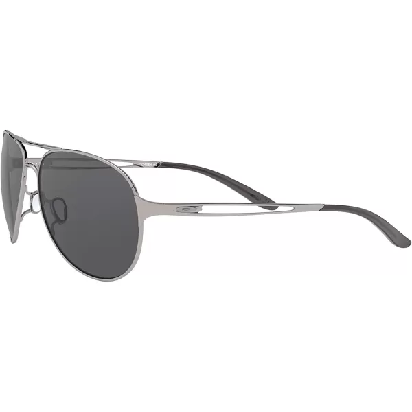 imageOakley Womens Oo4054 Caveat Aviator SunglassesPolished ChromeGrey