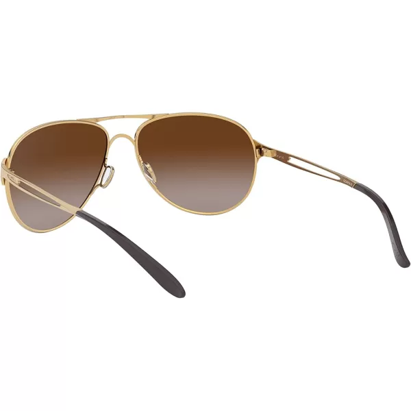 imageOakley Womens Oo4054 Caveat Aviator SunglassesPolished GoldDark Brown Gradient