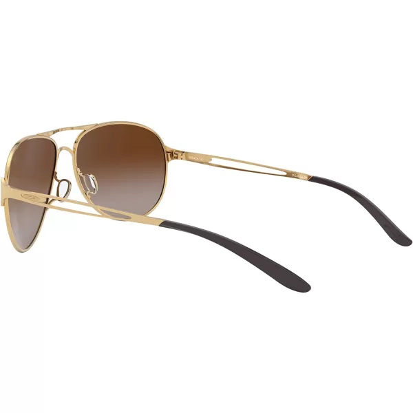 imageOakley Womens Oo4054 Caveat Aviator SunglassesPolished GoldDark Brown Gradient