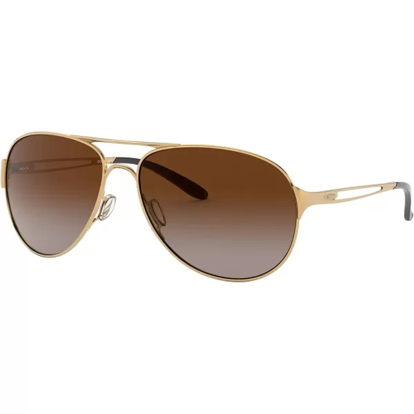 imageOakley Womens Oo4054 Caveat Aviator SunglassesPolished GoldDark Brown Gradient