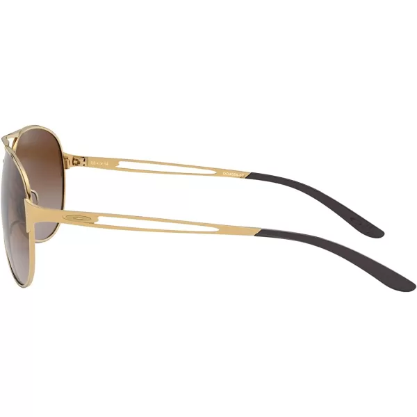 imageOakley Womens Oo4054 Caveat Aviator SunglassesPolished GoldDark Brown Gradient