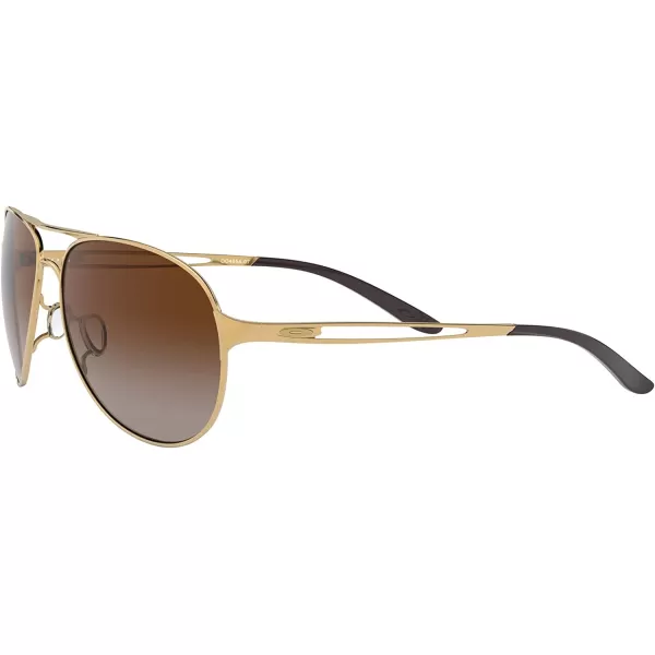 imageOakley Womens Oo4054 Caveat Aviator SunglassesPolished GoldDark Brown Gradient