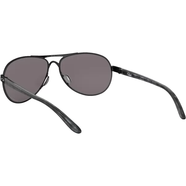 imageOakley Womens Oo4079 Feedback Aviator SunglassesPolished BlackPrizm Black Polarized