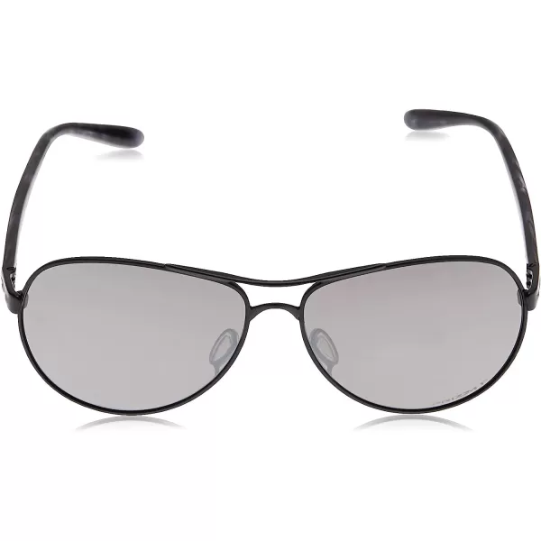 imageOakley Womens Oo4079 Feedback Aviator SunglassesPolished BlackPrizm Black Polarized