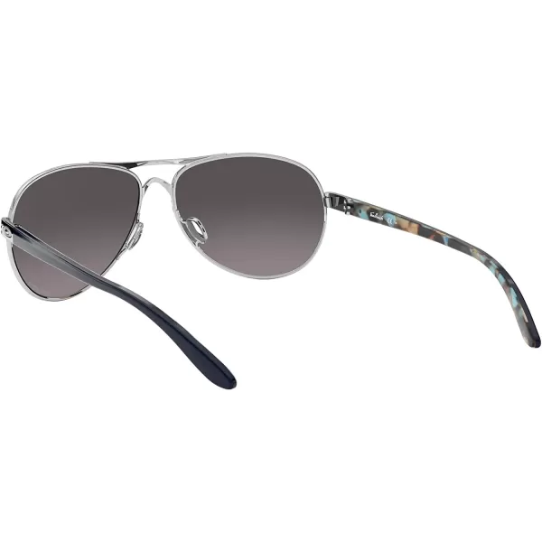 imageOakley Womens Oo4079 Feedback Aviator SunglassesPolished ChromePrizm Grey Gradient