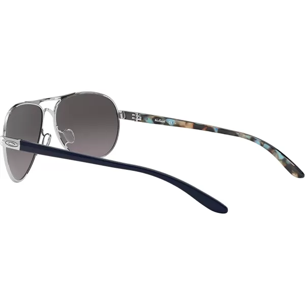 imageOakley Womens Oo4079 Feedback Aviator SunglassesPolished ChromePrizm Grey Gradient