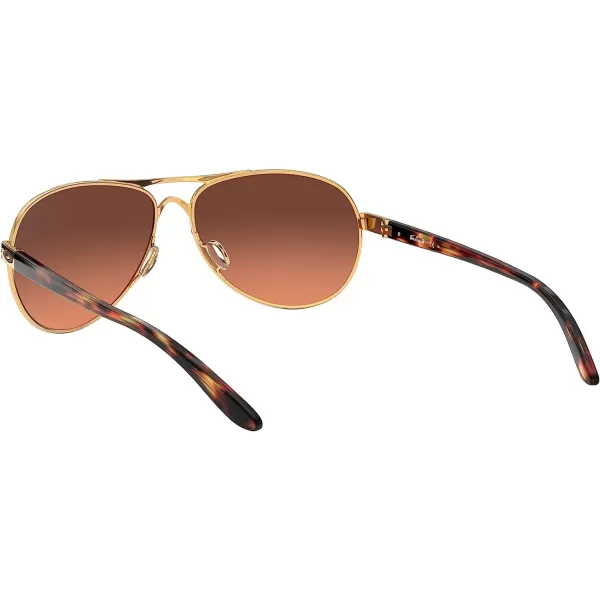 imageOakley Womens Oo4079 Feedback Aviator SunglassesPolished GoldPrizm Brown Gradient