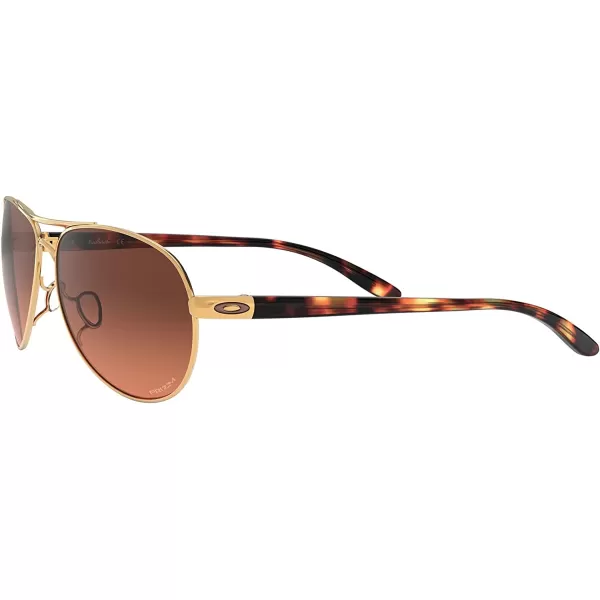imageOakley Womens Oo4079 Feedback Aviator SunglassesPolished GoldPrizm Brown Gradient