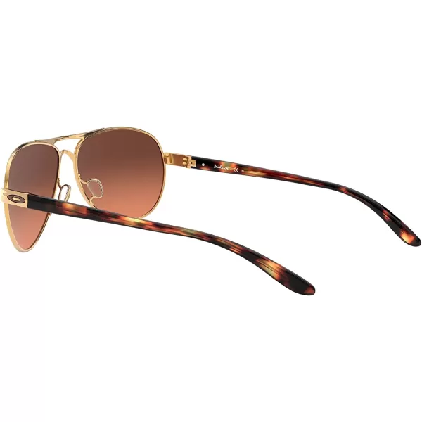 imageOakley Womens Oo4079 Feedback Aviator SunglassesPolished GoldPrizm Brown Gradient