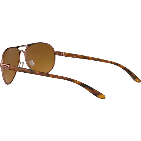 imageOakley Womens Oo4079 Feedback Aviator SunglassesRose GoldBrown Gradient Polarized
