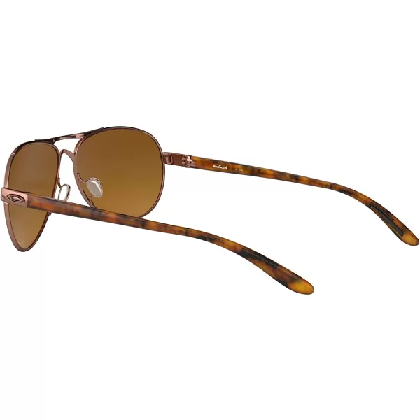 imageOakley Womens Oo4079 Feedback Aviator SunglassesRose GoldBrown Gradient Polarized