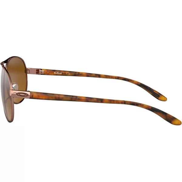 imageOakley Womens Oo4079 Feedback Aviator SunglassesRose GoldBrown Gradient Polarized
