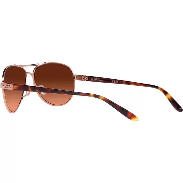 imageOakley Womens Oo4079 Feedback Aviator SunglassesRose GoldPrizm Brown Gradient