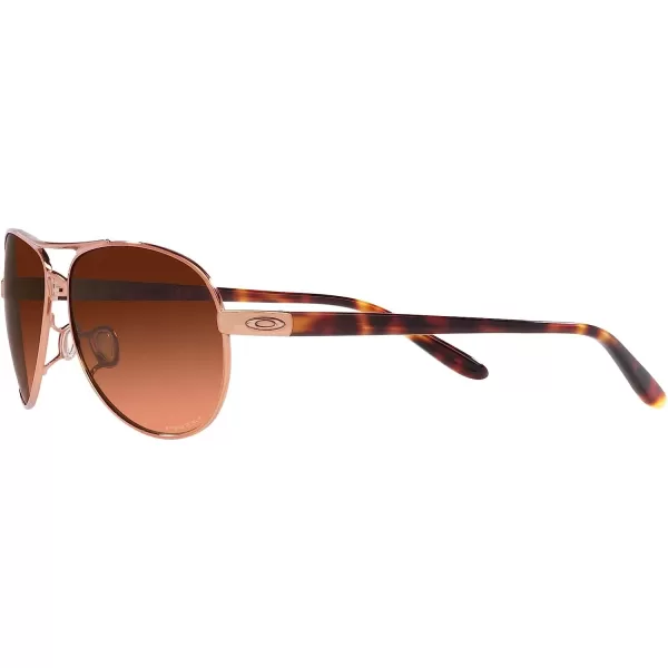 imageOakley Womens Oo4079 Feedback Aviator SunglassesRose GoldPrizm Brown Gradient