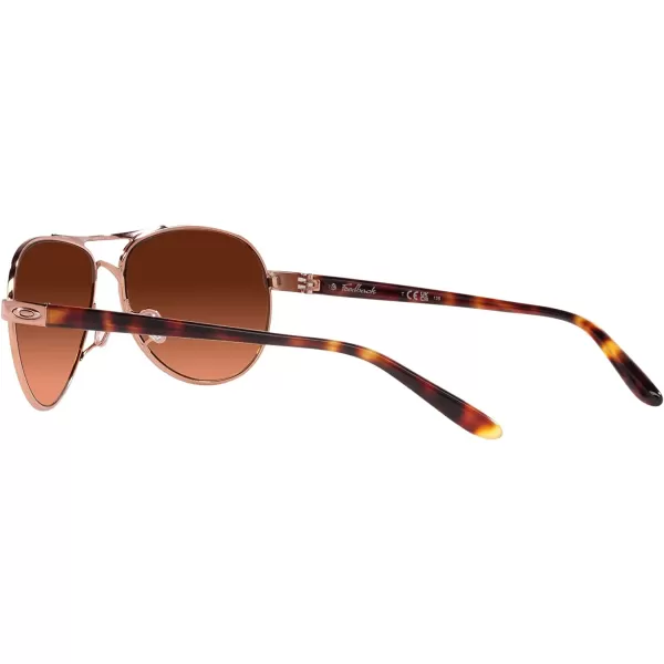 imageOakley Womens Oo4079 Feedback Aviator SunglassesRose GoldPrizm Brown Gradient