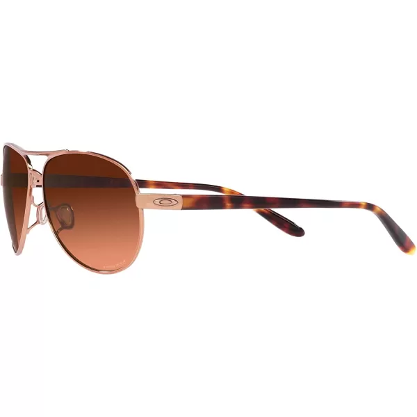 imageOakley Womens Oo4079 Feedback Aviator SunglassesRose GoldPrizm Brown Gradient