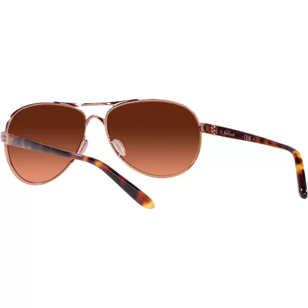 imageOakley Womens Oo4079 Feedback Aviator SunglassesRose GoldPrizm Brown Gradient