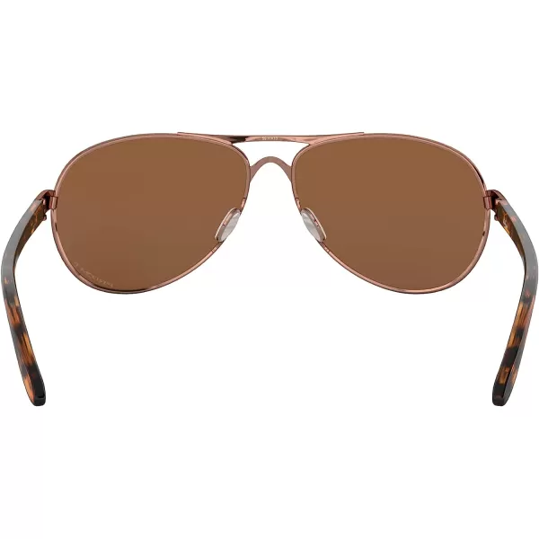 imageOakley Womens Oo4079 Feedback Aviator SunglassesRose GoldPrizm Tungsten Polarized