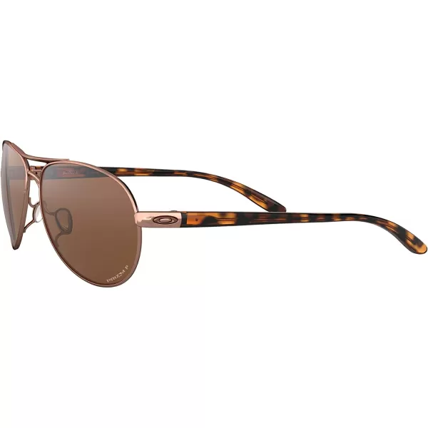 imageOakley Womens Oo4079 Feedback Aviator SunglassesRose GoldPrizm Tungsten Polarized