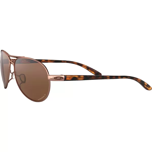 imageOakley Womens Oo4079 Feedback Aviator SunglassesRose GoldPrizm Tungsten Polarized
