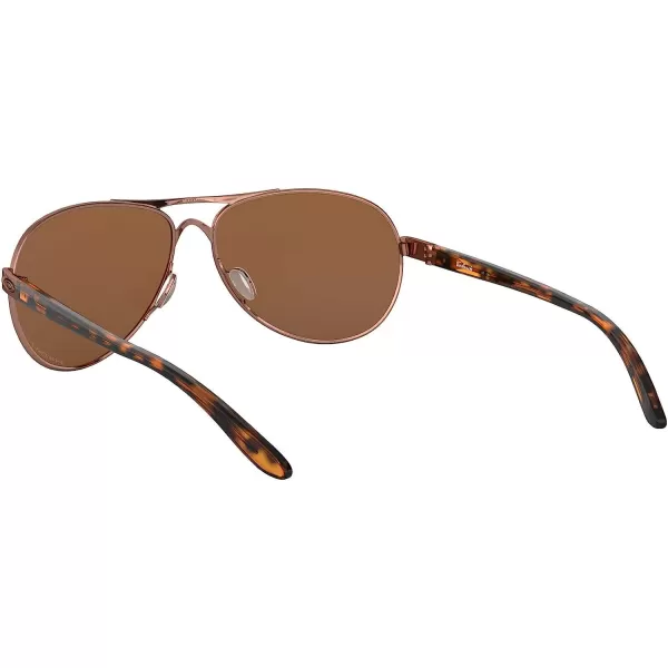 imageOakley Womens Oo4079 Feedback Aviator SunglassesRose GoldPrizm Tungsten Polarized