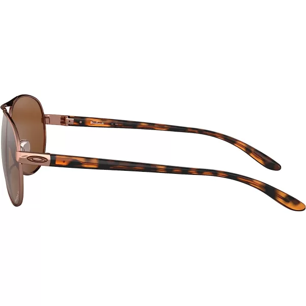 imageOakley Womens Oo4079 Feedback Aviator SunglassesRose GoldPrizm Tungsten Polarized