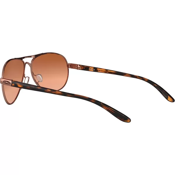 imageOakley Womens Oo4079 Feedback Aviator SunglassesRose GoldVr50 Brown Gradient